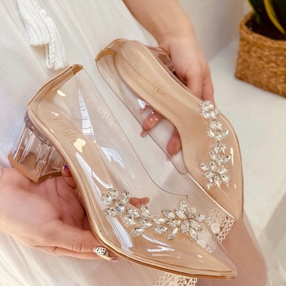 Cinderella clear and silver heels! - Picture 2 of 4